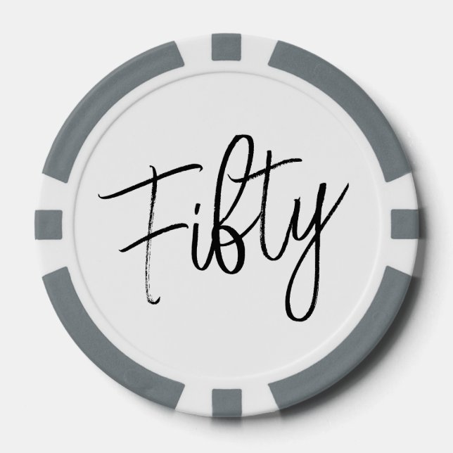 Lot De Jeton De Poker Script 50e anniversaire (Recto)