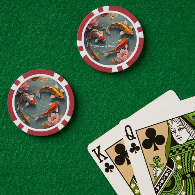 Lot De Jeton De Poker "Serene Koi Haven" (Table de poker (double))