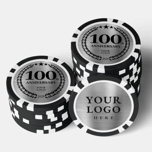Lot De Jeton De Poker Silver Business 100th Anniversary (Empiler)