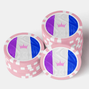 Lot De Jeton De Poker SlipperyJoe glisser le drapeau de fierté violet bl