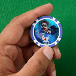 Lot De Jeton De Poker SlipperyJoe's clown menaçant Joyeux Halloween roug