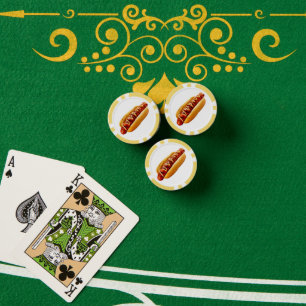 Lot De Jeton De Poker SlipperyJoe's hot dog niché doucement pain jaune v