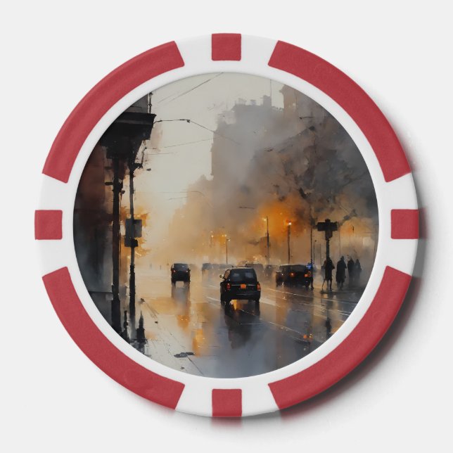 Lot De Jeton De Poker Soirée urbaine (Recto)
