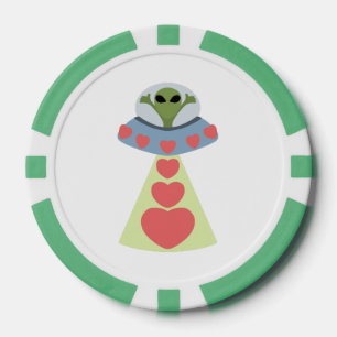 Lot De Jeton De Poker Space Love Alien Valentine