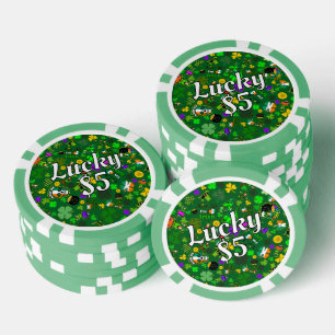 Lot De Jeton De Poker St. Patrick's Day Poker Jeu Bonne Chance Charms