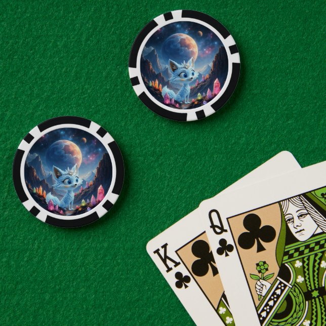 Lot De Jeton De Poker Star Whisper Fox – Keeper of Crystal Light.  (Table de poker (double))