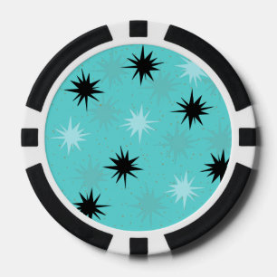 Lot De Jeton De Poker Starbursts Turquoise Atomique Chips de Poker