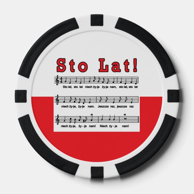 Lot De Jeton De Poker Sto Lat ! Chanson (Recto)