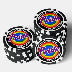 Lot De Jeton De Poker Supprimer les taches d'orange têtu mois de fierté 