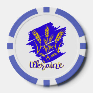 Lot De Jeton De Poker Symbole national ukrainien tryzub fait d'oreille d