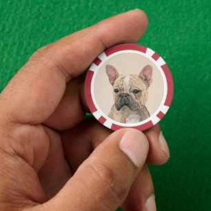 Lot De Jeton De Poker Tableau Français Bulldog (Sable) - Joli Original D