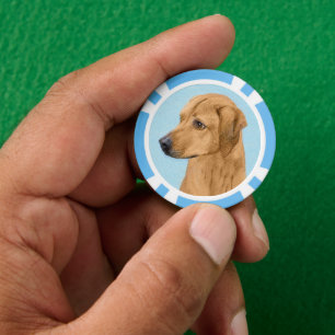 Lot De Jeton De Poker Tableau Rhodesian Ridgeback - Art Chien original