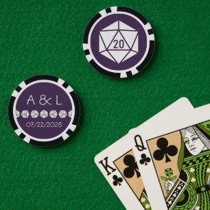 Lot De Jeton De Poker Tabletop Chic en violet