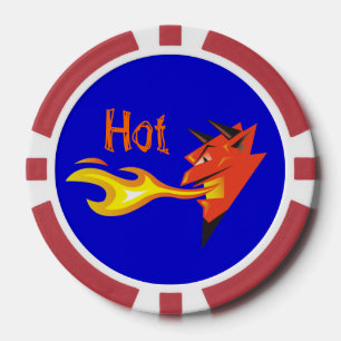 Lot De Jeton De Poker Tête du diable de feu_Hot_En Fuego