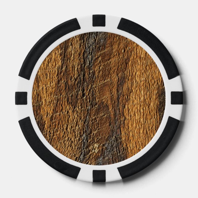 Lot De Jeton De Poker Texture de surface en bois (Recto)