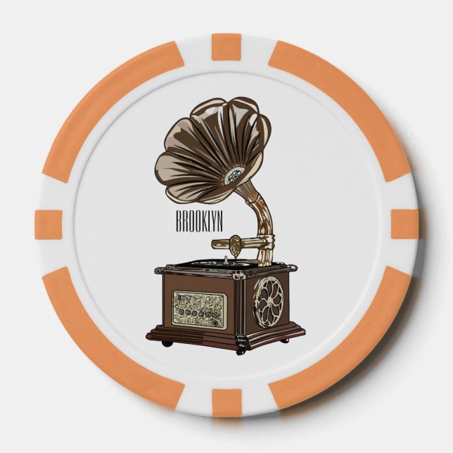 Lot De Jeton De Poker Tourne-disque dessin animé (Recto)