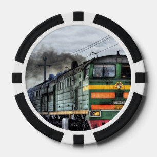 Lot De Jeton De Poker Train Steam Railroad Steampunk Engine Destinée