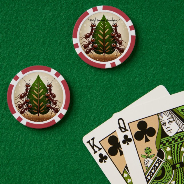 Lot De Jeton De Poker "Triomphes du travail d'équipe" (Table de poker (double))