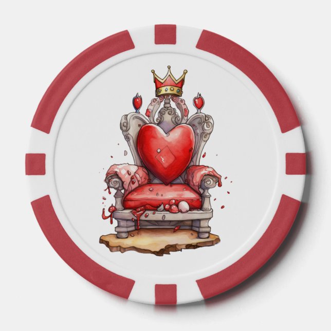 Lot De Jeton De Poker Trône de la Reine des Coeurs (Recto)