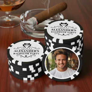 Lot De Jeton De Poker Tuxedo de soirée de Bachelor avec noeud papillon p