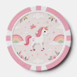 Lot De Jeton De Poker Unicornes Dreamy, Arcs-en-ciel, Fleurs, Lucky