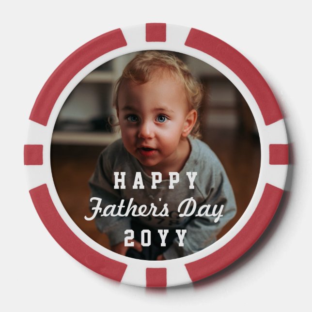 Lot De Jeton De Poker Unique Father's Day Gifts Custom Photo (Recto)