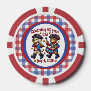 Lot De Jeton De Poker USA 250th Anniversary Souvenir - Patriotique