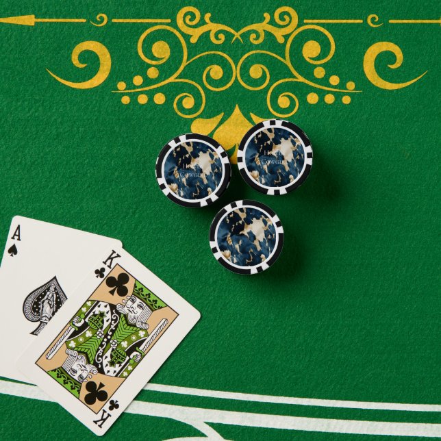 Lot De Jeton De Poker Vachette dorée Brown de l'Ouest (Table de poker (pile))