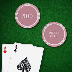 Lot De Jeton De Poker Valeur du jeu de tournoi personnalisé 500 rose