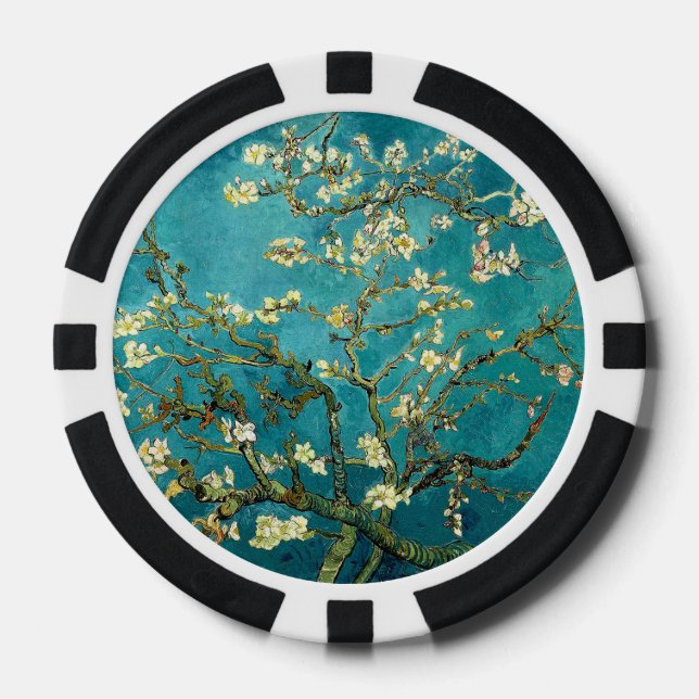 Lot De Jeton De Poker Van Gogh Almond Blossoms Classic Impressionism (Recto)