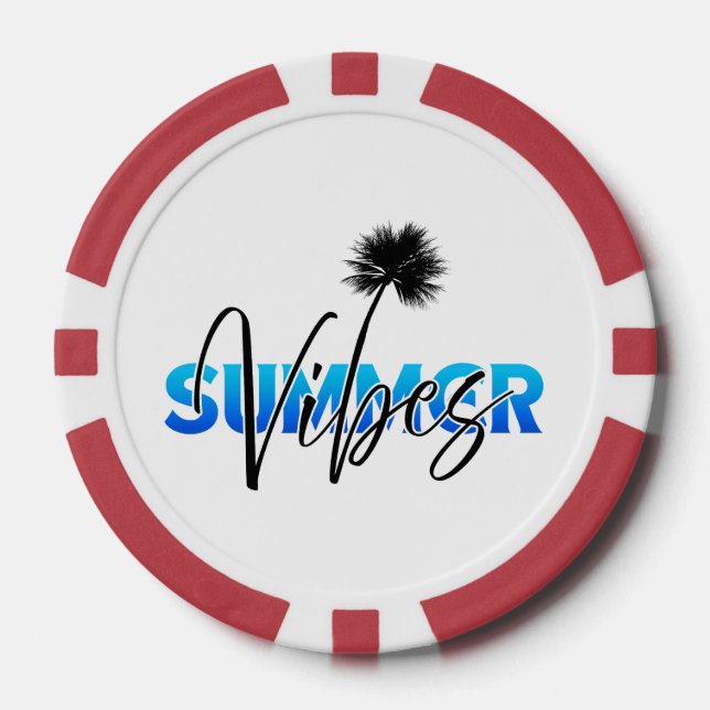 Lot De Jeton De Poker vibes d'été (Recto)