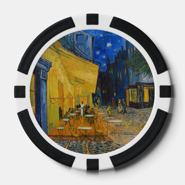 Lot De Jeton De Poker Vincent van Gogh - Café Terrasse en soirée (Recto)