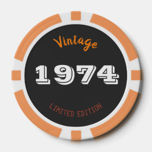Lot De Jeton De Poker Vintage 1974 édition limitée 52e cadeau d'annivers