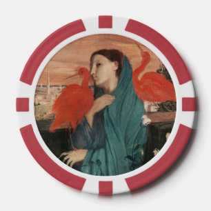 Lot De Jeton De Poker Vintage Edgar Degas Jeune Femme avec Ibis Art