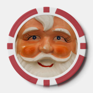 Lot De Jeton De Poker Vintage visage père Noël
