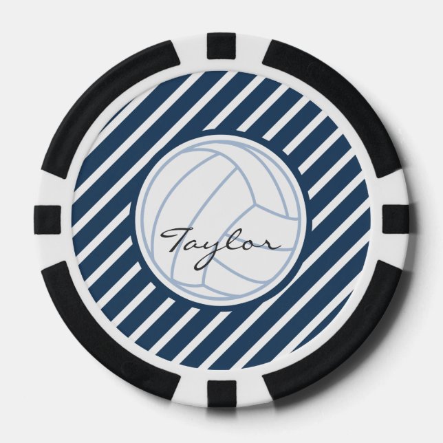 Lot De Jeton De Poker volley-ball personnalisé (Recto)