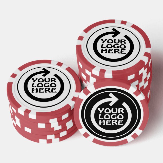 Lot De Jeton De Poker Votre logo d'entreprise personnalisé (Empiler)