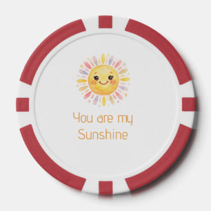 Lot De Jeton De Poker vous êtes mon soleil jaune orange rayons de soleil