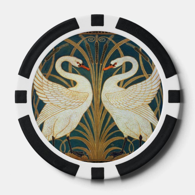 Lot De Jeton De Poker Walter Crane Swan (Recto)