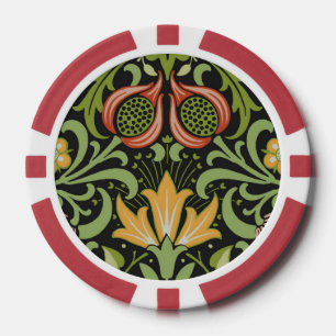 Lot De Jeton De Poker William Morris Conception botanique florale persan