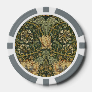 Lot De Jeton De Poker William Morris Honeysuckie Vert Jaune
