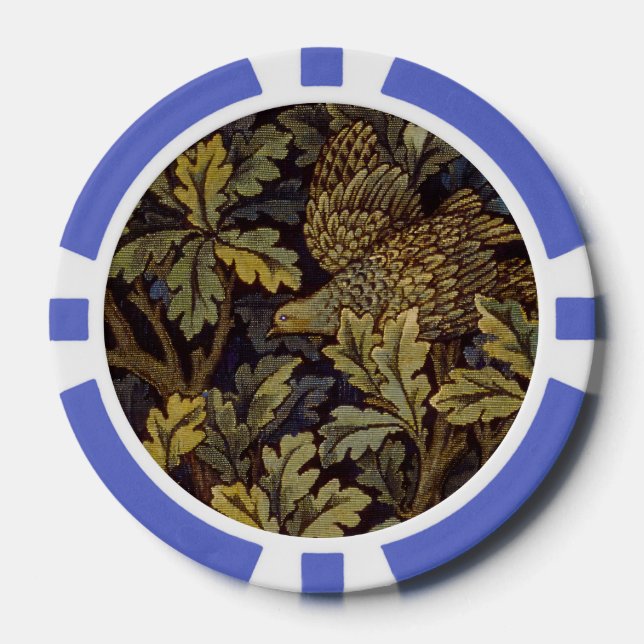 Lot De Jeton De Poker William Morris - Pheasant Bird Tree Botanical (Recto)