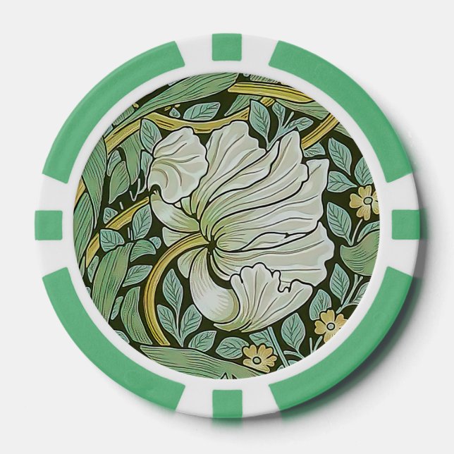 Lot De Jeton De Poker William Morris - Pimpernel (Recto)