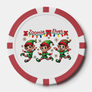 Lot De Jeton De Poker Zoomie Elves Noël
