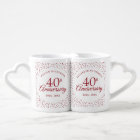 40e anniversaire Ruby Hearts Confetti