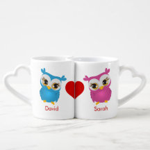 Chouette mignonne Couple Logs