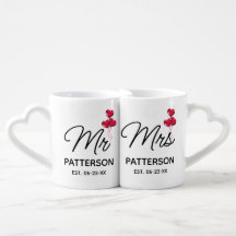 M. et Mme Elegant Script Monogramme de Mariage Per