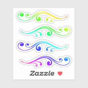Lot Of Colourful Flourishes Tiny Floral Line Shape