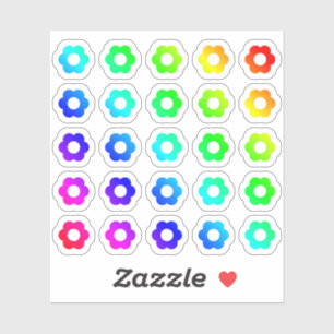 Lot Of Colourful Flowers Tiny Rainbow Flower Shape