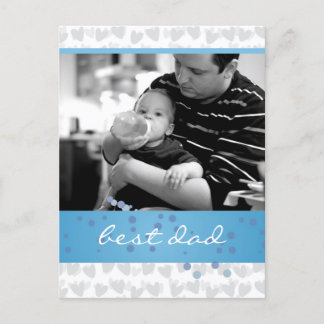 lot of hearts for best dad ever postcard